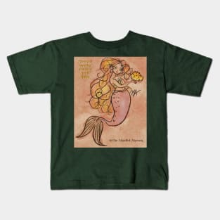 Mermaid with pufferfish Kids T-Shirt